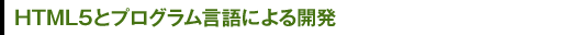 HTML5とプログラム言語による開発